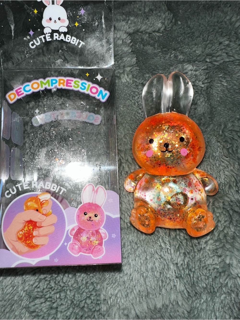 Decompression Orange Bunny Squishy Toy